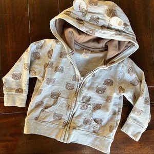 Carter's teddy bear zip hoodie